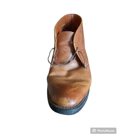 ET Wright Mens Leather Perforated Brown Chukka Shoes US 11 Black main image 4